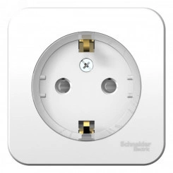 BLANCA Розетка наружная с заземлением со шторками, (тонкая) изолированный пл 16А, 250В, белый BLANCA Розетка наружная с заземлением со шторками, (тонкая) изолированный пл 16А, 250В, белый