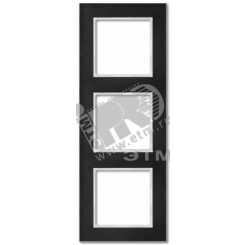 Рамка 3-я для горизонтальной/вертикальной установки  Серия- ACreation  Материал- стекло  Цвет- черный