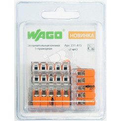 Клемма WAGO 5x0.2-4.0мм (6шт)