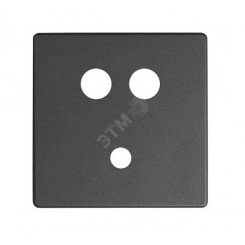 Накладка для коннектора мини-джек + 2RCA, S82, S82N, S82 Detail, графит