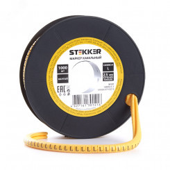 Кабель-маркер L для провода сеч.4мм, желтый (500шт в упак) Stekker