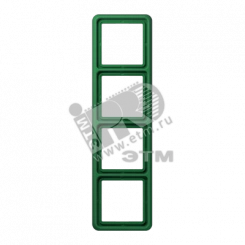 Рамка 4 поста универсальная ударопрочная зеленая