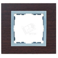 Рамка на 4 поста, S82N, венге  - алюминий (дерево)