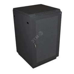 Шкаф телекоммуникационный напольный 27U (600х1000) дверь перфорированная 2 шт черный Шкаф телекоммуникационный напольный 27U (600х1000) дверь перфорированная 2 шт черный