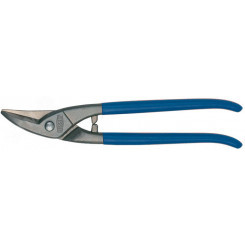 Ножницы по металлу, для прорезания отверстий, левые, рез: 1 мм, 250 мм, высококачественная сталь, короткий прямой и фигурный рез