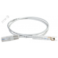 Патч-корд ITK категория 110-RJ45 5Е 1 метр PVC серый