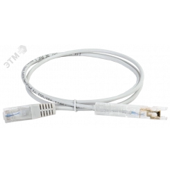 Патч-корд ITK категория 110-RJ45 5Е 1 метр PVC серый