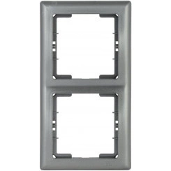 Рамка 2 местная вертикальная BOLERO антрацит