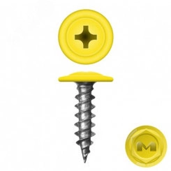 Саморез металл/металл 4.2х25 пресс-шайба острый RAL1018 Саморез металл/металл 4.2х25 пресс-шайба острый RAL1018