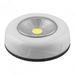 Светодиодный светильник кнопка 2w белый (3шт в блистере)