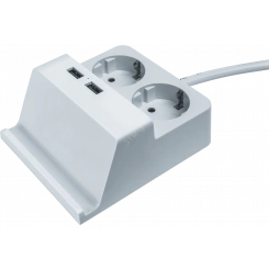 Удлинитель бытовой с заземлением 2 USB, подставка для телефона, 1,5м Удлинитель бытовой с заземлением 2 USB, подставка для телефона, 1,5м