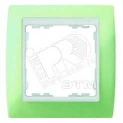 Рамка на 3 поста, S82, пастель зеленая - белый Рамка на 3 поста, S82, пастель зеленая - белый