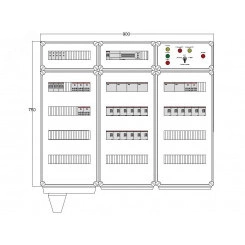 Щит управления электрообогревом DEVIbox HS 18x2700 D850 (в комплекте с терморегулятором) Щит управления электрообогревом DEVIbox HS 18x2700 D850 (в комплекте с терморегулятором)