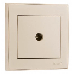 Розетка RAIN ТВ проходная жемчужно-белый перламутр