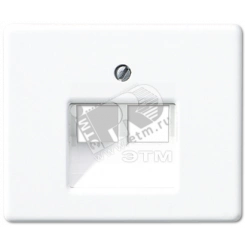 Крышка для сдвоенной телефонной и компьютерной розетоки UAE белая Крышка для сдвоенной телефонной и компьютерной розетоки UAE белая