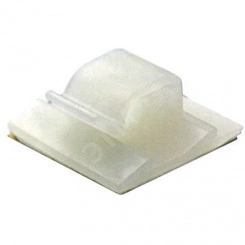 Клипса самоклеящаяся для кругл.кабеля диаметром 16мм, белая 25x25