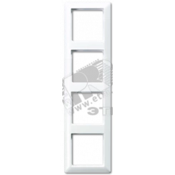 Рамка 4-я для горизонтальной/вертикальной установки  Серия- AS550  Материал- дуропласт  Цвет- белый