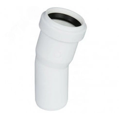 Отвод канализационный 50х45 град. белый Отвод канализационный 50х45 град. белый