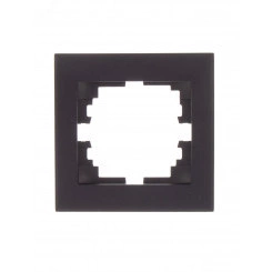 Рамка RAIN 1-ая горизонтальная черный графит матовый