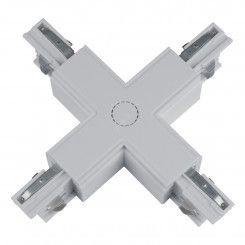 Соединитель для шинопроводов Х-образный  серебряный UBX-A41 SILVER 1 POLYBAG