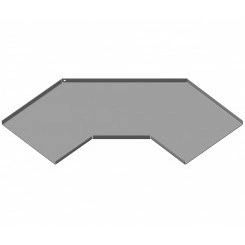 Крышка секции угловой КНЛ-У60 УХЛ1, оцинкованный лист(толщина покрытия 10 -18 мкм) S1,5