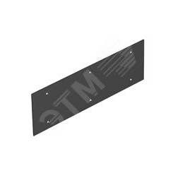 Крышка глухая для напольного бокса Telitank 284x88 мм (ПВХ, черный)