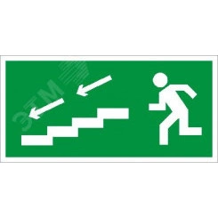 Пиктограмма ПЭУ 005 По лестнице вниз налево (242х50) PC-M Пиктограмма ПЭУ 005 По лестнице вниз налево (242х50) PC-M