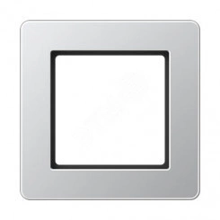 Рамка 1-я для горизонтальной/вертикальной установки  Серия- AFlow  Материал- термопласт. Цвет- алюминий