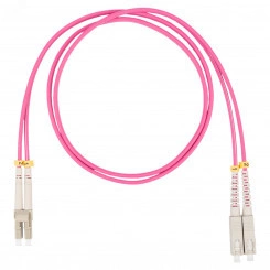 Шнур оптический коммутационный (патч-корд), LC-SC, дуплекс (duplex) OM4, нг(А)-HF, маджента, 2,0 м