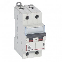 Выключатель автоматический двухполюсный 50А B DX3 10kА/16kА Выключатель автоматический двухполюсный 50А B DX3 10kА/16kА