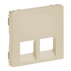 Valena LIFE Лицевая панель для двойных телефонных/информационных розеток Слоновая кость