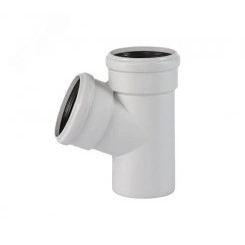 Тройник двухраструбный 67 град. 110 для бесшумной канализации Тройник двухраструбный 67 град. 110 для бесшумной канализации