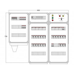 Щит управления электрообогревом DEVIbox HS 21x3400 D316 (в комплекте с терморегулятором и датчиком температуры)