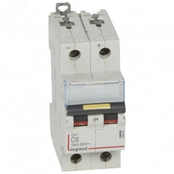 Выключатель автоматический двухполюсный 6А C DX3 10/16kА DC Выключатель автоматический двухполюсный 6А C DX3 10/16kА DC