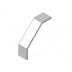 Крышка лотка замкового КЛСЗ 150х65-90 УТ1.5 для поворота трассы вниз на 90. оцинкованный лист(толщина покрытия 10 -18мкм)  S1.5