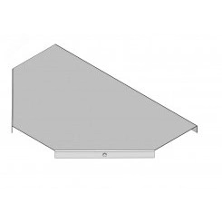 Крышка к тройниковому лотку замковому КЛТЗ 150 УТ1.5  оцинкованный лист(толщина покрытия 10 -18 мкм) S1.5