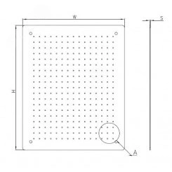 Панель монтажная перфорированная 250х250 для шкафов EMW высота/ширина 300 и 300