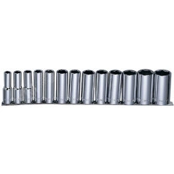 Набор головок торцевых глубоких MAXI-DRIVE 1/2''DR на держателе, SAE 7/16--1-1/4'', 13 предметов Набор головок торцевых глубоких MAXI-DRIVE 1/2''DR на держателе, SAE 7/16--1-1/4'', 13 предметов