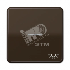 Клавиша с окошком и символом освещение для выключателей с подсветкой коричневая Клавиша с окошком и символом освещение для выключателей с подсветкой коричневая