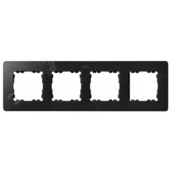 Рамка 4 поста цвета графит с основанием цвета алюминий S82 Detail Рамка 4 поста цвета графит с основанием цвета алюминий S82 Detail