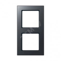 Рамка 2-я для горизонтальной/вертикальной установки Серия- ACreation Материал- термопласт. Цвет- матовый антрацит Рамка 2-я для горизонтальной/вертикальной установки Серия- ACreation Материал- термопласт. Цвет- матовый антрацит
