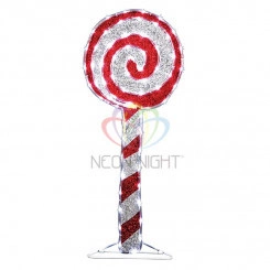 Фигура профессиональная светодиодная Леденец бархат с постоянным свечением 75х65 тепло-белая Фигура профессиональная светодиодная Леденец бархат с постоянным свечением 75х65 тепло-белая