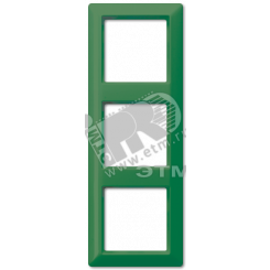 Рамка 3-я для горизонтальной/вертикальной установки  Серия- AS550  Материал- термопласт  Цвет- зеленый