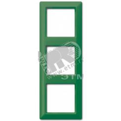 Рамка 3-я для горизонтальной/вертикальной установки Серия- AS550 Материал- термопласт Цвет- зеленый Рамка 3-я для горизонтальной/вертикальной установки Серия- AS550 Материал- термопласт Цвет- зеленый