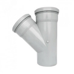 Тройник 45 градусов 50-40 для внутренней канализации Тройник 45 градусов 50-40 для внутренней канализации