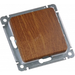 MASTER Переключатель одноклавишный скрытой установки, в рамку, дуб