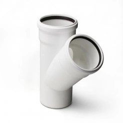 Тройник для малошумной канализации 40x40 мм 45 град. Тройник для малошумной канализации 40x40 мм 45 град.
