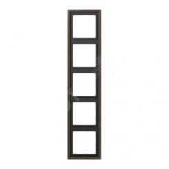 Рамка 5-я для горизонтальной/вертикальной установки  Серия- LS990  Материал- металл  Цвет- античная латунь