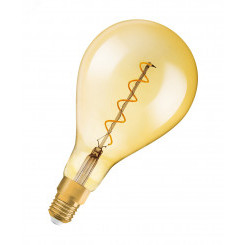 Лампа светодиодная филаментная диммируеммая LED 5Вт E27 2000К 300лм груша 230V GOLD (замена 28Вт) A FIL DIM OSRAM Vintage 1906