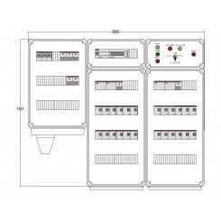 Щит управления электрообогревом DEVIBOX HR 24x1700 D850 (в комплекте с терморегулятором) Щит управления электрообогревом DEVIBOX HR 24x1700 D850 (в комплекте с терморегулятором)